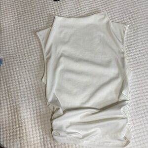 White Ribbed Crunch Dress Shirt